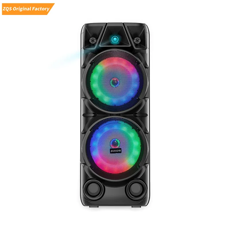 SING-E ZQS8210 двойной 8-дюймовый сабвуфер RGB Light Home Theatre Wireless Party Dj караоке мультимедиа с дисплеем