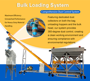 Double Hoppers Bulk Truck Ladesystem mit manueller Beutel entfernung Big Bag Silo Bag Entlade maschine 2024