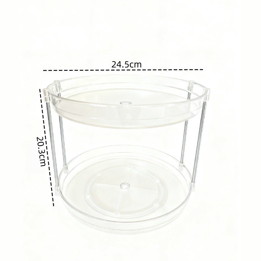 Two-tier, four-post stainless steel shelving unit
