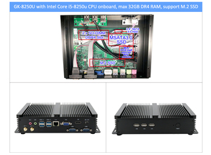 Fanless Embedded Industrial Mini PCs <strong>Computer</strong> Core I3 8145U 2*32GB DDR4 RAM Win10/Linux Industrial Portable Mini PC <strong>Computer</strong> - Product Image 5