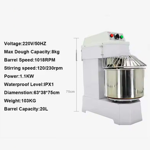 XEOLEOコマーシャル20Lスパイラル生地ミキサー<span class=keywords><strong>1100W</strong></span>電気自動食品パン練り機ステンレス鋼スタンドエッグブレンダー