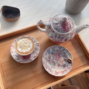 Customizable Factory Porcelain Coffee Cup and Saucer Set Personalized Arabic Design for Dinnerware Sets - Product Image 1