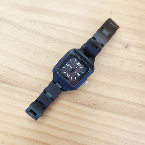 Thiết kế độc đáo đồng hồ bằng gỗ sáng giờ đánh dấu lịch hiển thị Thạch Anh Phong trào 20mm ban nhạc Chiều rộng 42mm kính quay số 10mm trường hợp - Product Image 4