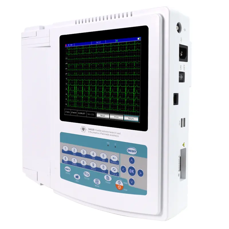 진단 의료 기기 CONTEC ECG1200G ecg 감시자 12 지도 telemedicine를 위한 ecg 기계