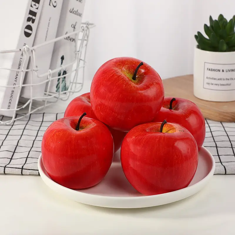 Beliebte dekorative kleine gefälschte Schaum frucht roter künstlicher Apfel für Salon