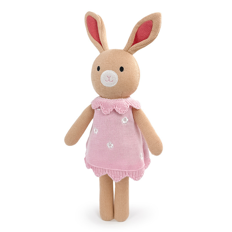 Knitted dress-up rabbit