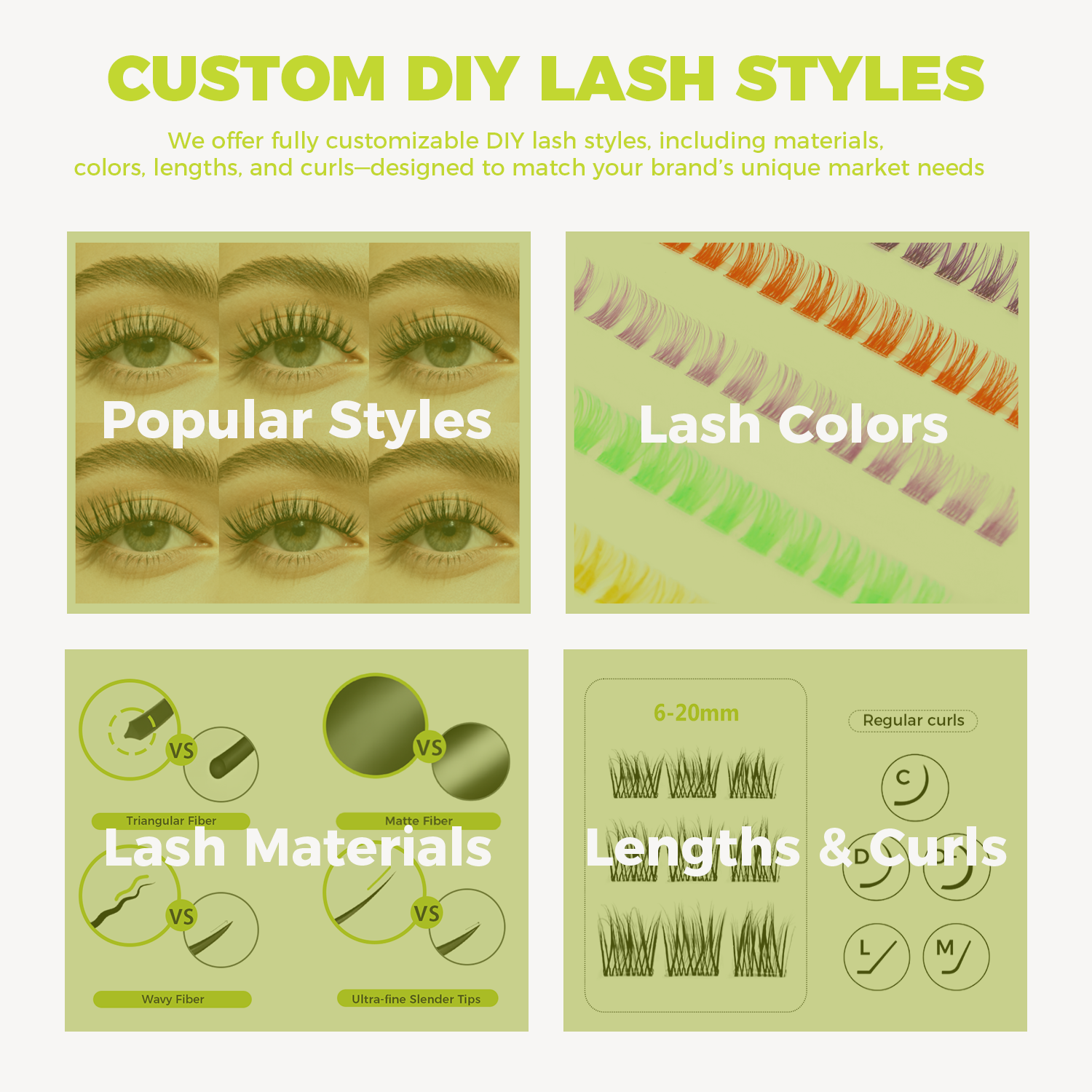 Styles de cils personnalisés