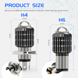 Motosiklet aydınlatma sistemi çift renkli yüksek düşük ışın 4300k 6500k H4 HS1 projektör Lens motosiklet için led farlar - Product Image 2