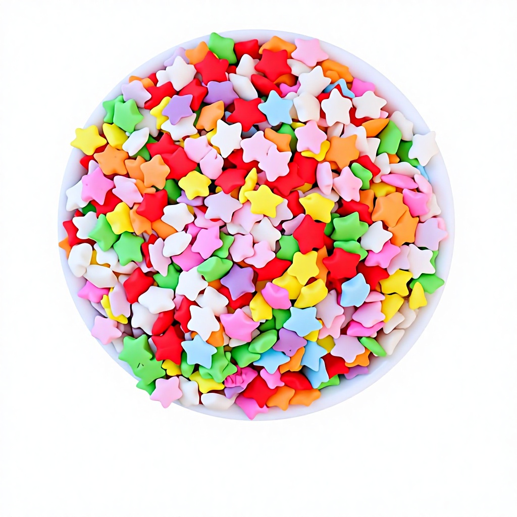 Zucchero a stella a cinque punte color rosso, 100g