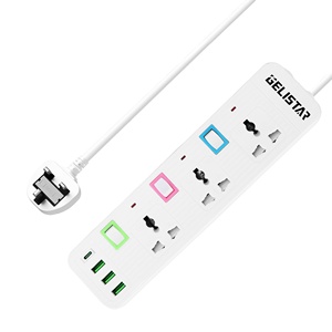 Enchufe múltiple universal Regleta de alimentación de interruptor USB con enchufe de extensión universal tipo C - Product Image 1