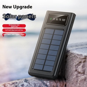 Wholesale Four-Wire Three-In-<strong>One</strong> Solar Banks 30000mAh Large Capacity Mobile Bank 5W LED Display Portable 10W Digital <strong>Charger</strong> - Product Image 5