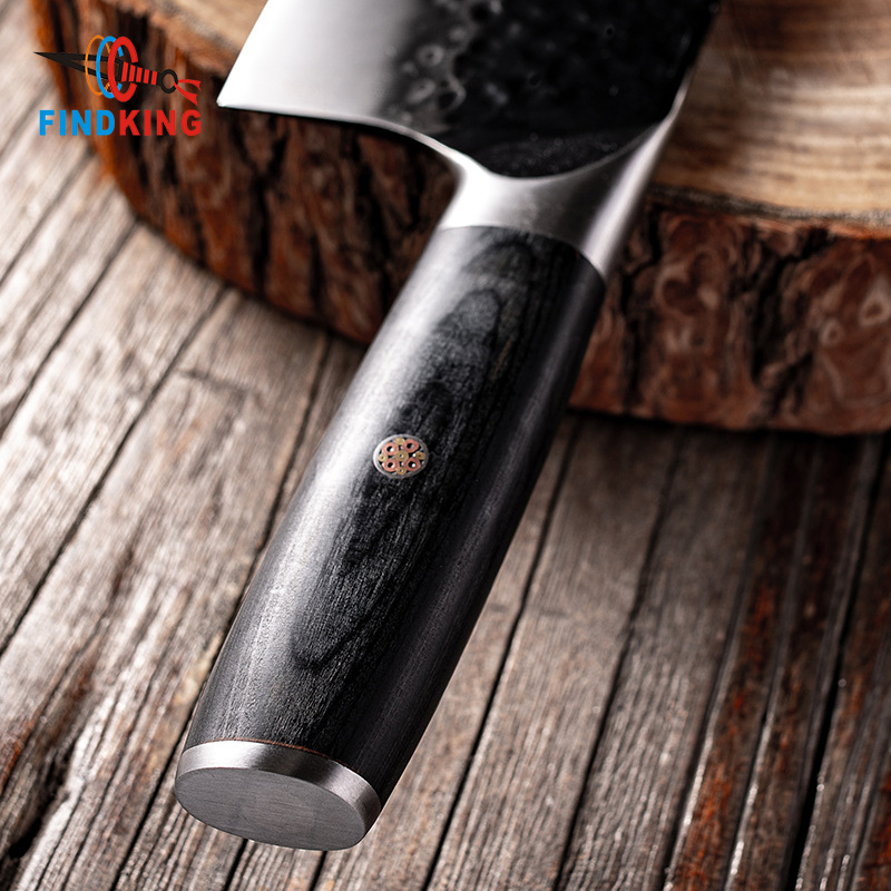 Newest Handmade 2 Pcs Butcher Knife Kitchen Cleaver High Carbon Clad Steel Slicing Knife For Chef Chopping Knife