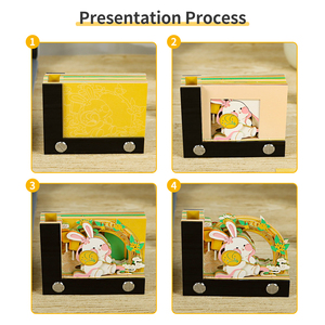 定制节日兔子记事本2025日历撕开形状3d展示创意日历礼品2025年备忘录块记事本