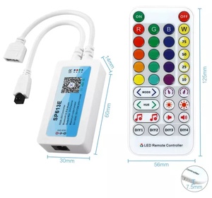 Светодиодная лента SP613E SP614E с голубыми зубьями, RGB-лента RGBW, SPI, 5 В, 12 В, 24 В, 144 Вт, светодиодное приложение и музыкальные мини-контроллеры со встроенным микрофоном, ИК-пульт дистанционного управления - Product Image 6