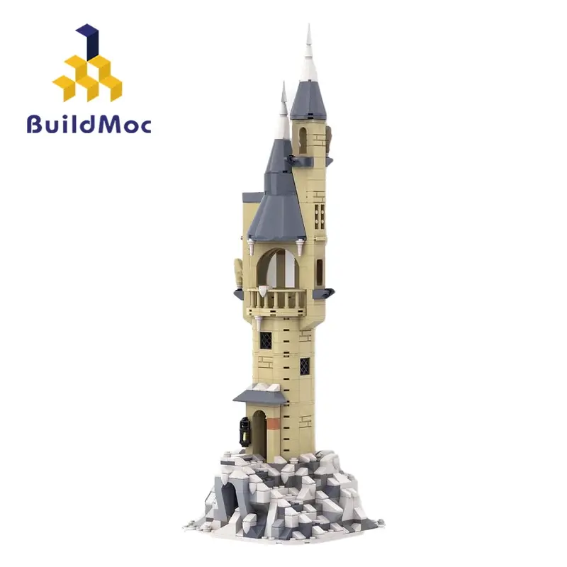 MOC Owlery Tower Kit de bloques de construcción Medieval Harry Magic Castle Witch Villa Tree Hut Church Brick Model Kid Puzzle Toy Gift