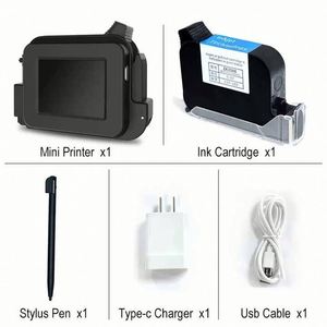 Mini-Drucker Batch-Code Tragbare Hand-Tinten strahl druckmaschine für schnell trocknende Batch-Codierer Ei Datum Ablaufnummer Datum - Product Image 6