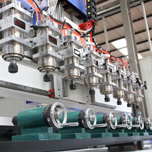 Enrutador CNC de 4 ejes 1325 de husillos múltiples con mesa giratoria a la venta - Product Image 5