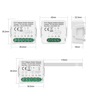 Módulo de interruptor Tuya Smart Life Zigbee, Control inalámbrico de 2 vías, funciona con Alexa y Google Home, 1, 2, 3, 4 entradas - Product Image 6