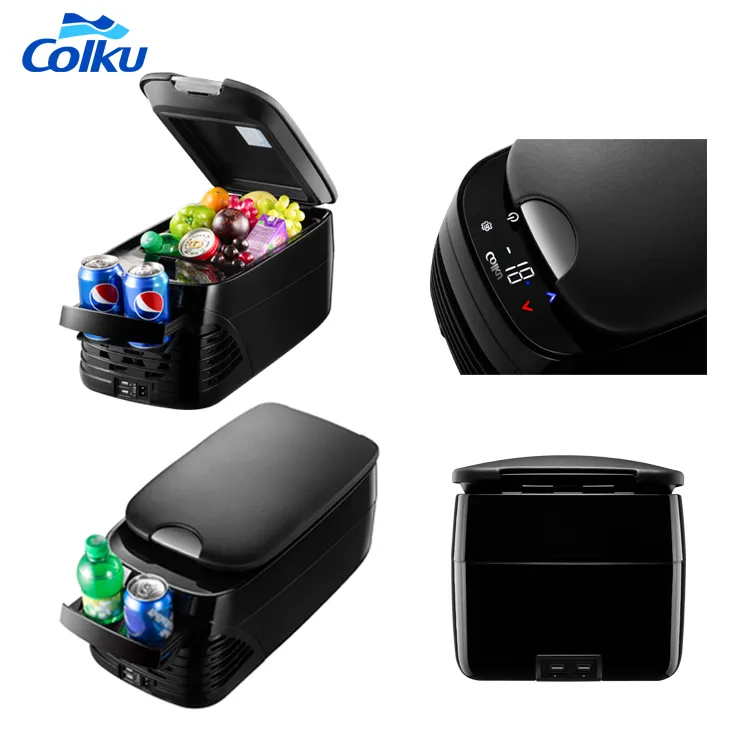 Colku Portable Camping Outdoor 8L OEM Compressor Car Freezer 12Volts Frigorífico Mini Refrigerador para Business Car