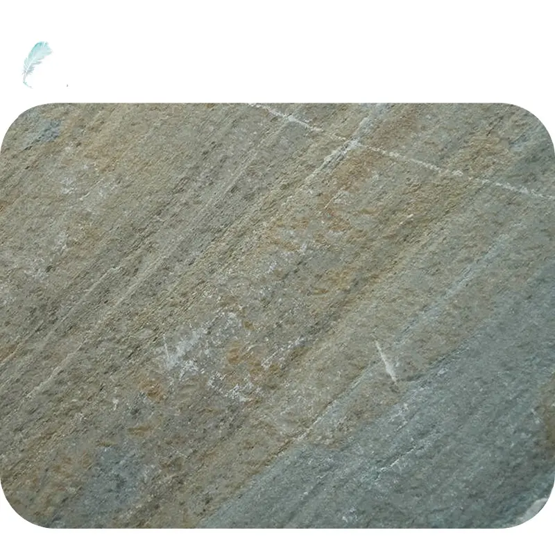 Custom Eco-friendly Yellow Slate Tile Stone Wall Cladding Natural Slate Stone Wall Facade