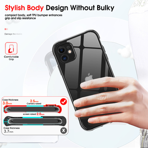 Leyi 2 in 1 TPU 360 tam koruma kamera len ince kapak şeffaf şeffaf telefon kılıfı apple iphone için 12 pro max - Product Image 4