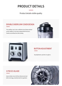 110v Ice Multi Velocità Della Miscela E Tagliare la Carne Verdura Mixer 2200w Blenderpower Macchina Frullato Ad Alta Capacità Industriale Frullatore - Product Image 5