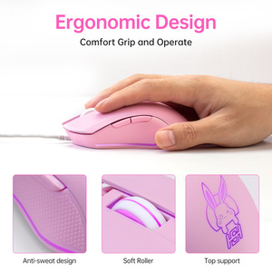 Optischer Computer Laptop Gaming Maus LED Hintergrund beleuchtung Kabel gebundenes RGB Smartphone Kompatibel Typ C USB-Empfänger Rechts orientierung - Product Image 4