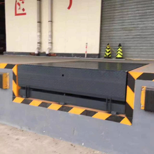 Rampa de carga hidráulica fija, plataforma de descarga de contenedores de fábrica, plataforma de carga