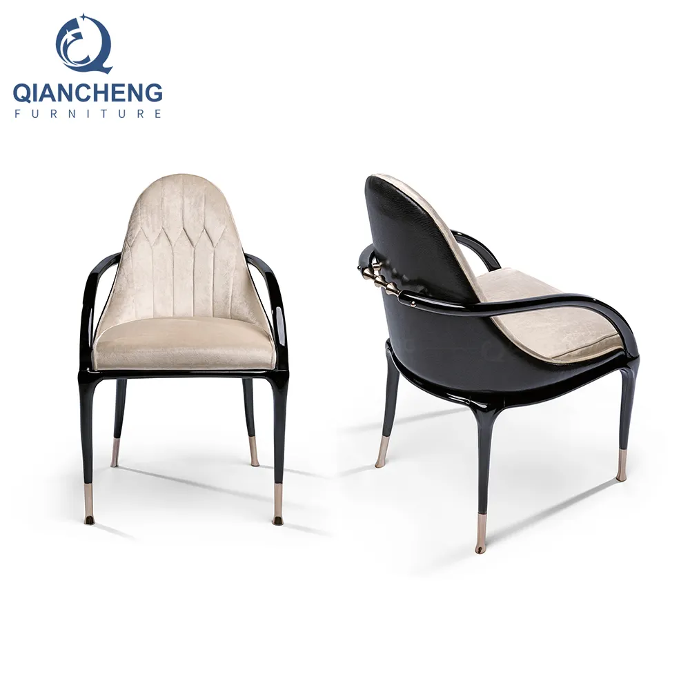 Oshan Sunde-muebles con base de metal para comedor, sillas clásicas de acero inoxidable dorado para vestíbulo de hotel, SS