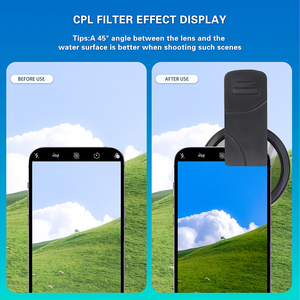 Filtro Universal Circular Polarizador Lente Filtro Teléfono celular Lente Accesorio Kit Incluye CPL Lente y Clip 52mm CPL - Product Image 5