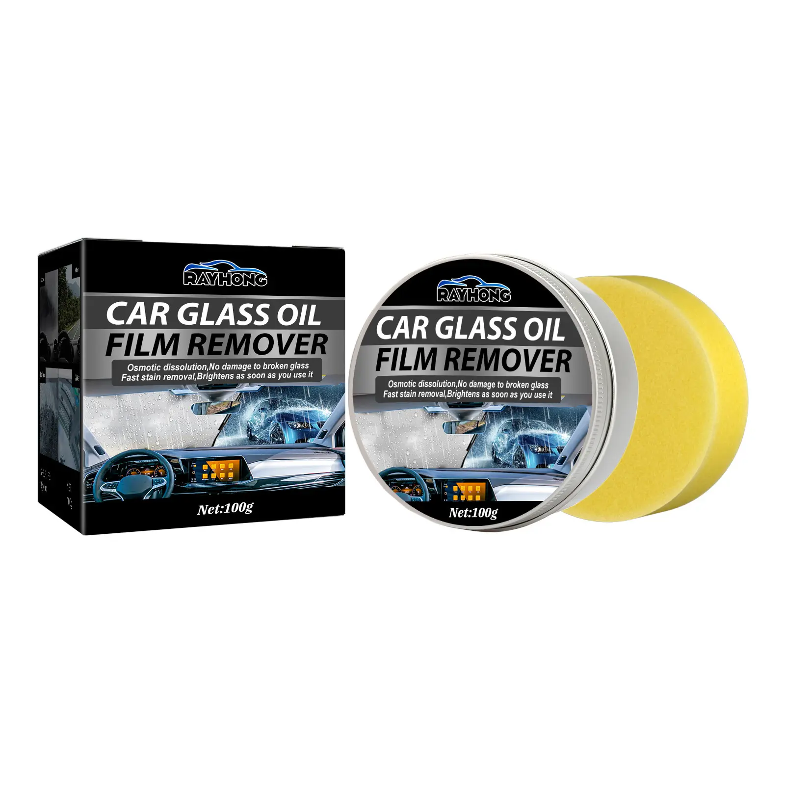 Auto Glas Olie Folie Verwijdering Pasta Olie Reiniging/Auto Voorruit Anti-Regen En Onttrekken Reiniger