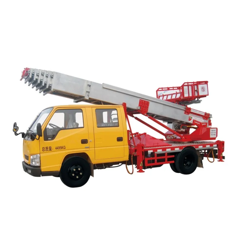 Китайская фабрика, бренд JIUHE, грузовик-подъемник с лестницей длиной 32 м с максимальной нагрузкой 400 кг