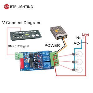 Low Power Relais schalter 3 Kanäle dmx512 dmx Decoder Controller