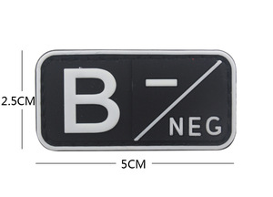 จัดหาแพทช์ศีรษะทางยุทธวิธีกลุ่มโลหิต A + B + AB + O + A- B- AB- O- แผ่นยางพีวีซีพร้อมที่ยึดตะขอ - Product Image 5