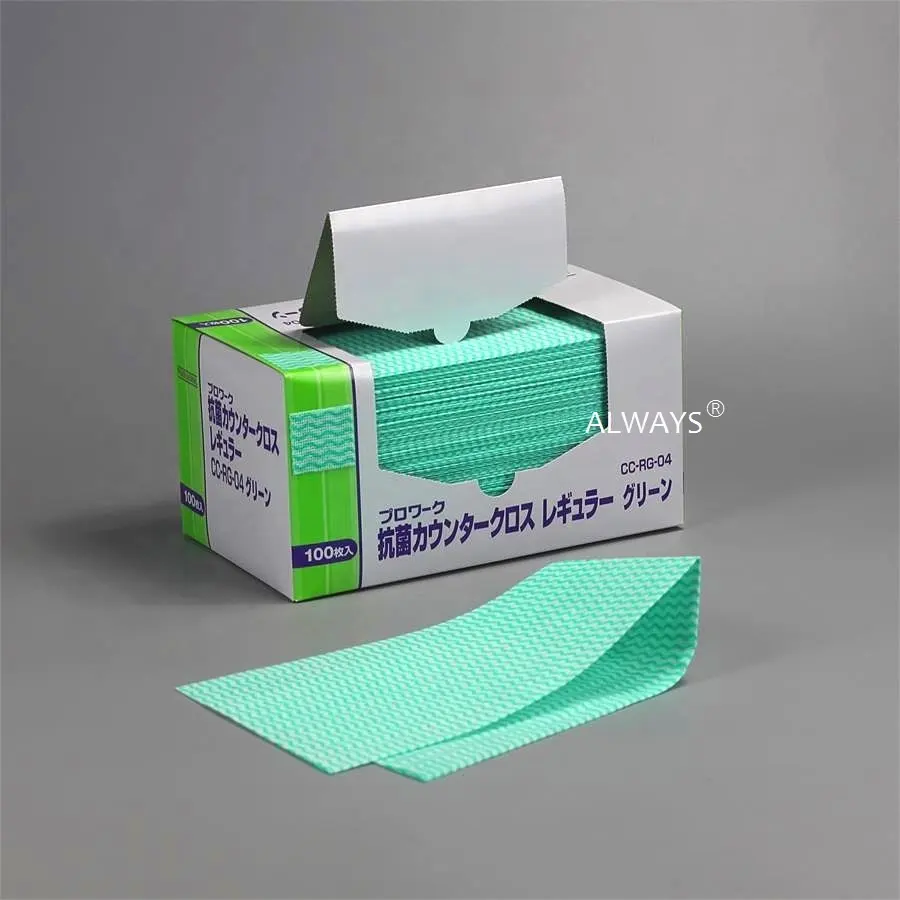 जापानी शैली रंगीन पुनः प्रयोज्य एंटीबैक्टीरियल वेव प्रिंटिंग घरेलू वाइप्स सफाई उत्पाद