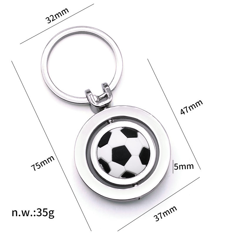 Porte-clés de football rotatif X-305