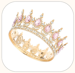 बैरोक ब्राइडल क्राउन केक टॉपर और गुलकेट एक्सेसरीज शादी समारोह दुल्हन हेडपीस के साथ टॉपर - Product Image 6