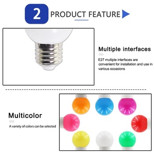 G45 LED ampul 1W plastik renk ampul 220V 12V için E27 B22 Festoon dize işıklar şenlikli dekoratif ampul LED - Product Image 4