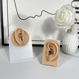 OPP torba modeli dövme delinme uygulama simülasyon insan vücut parçası Piercing modeli ekran kulak burun dudak göbek silikon Unisex - Product Image 3