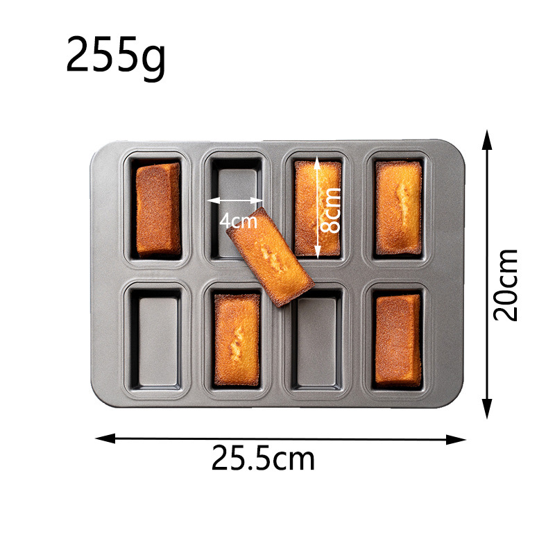 Small size 8-cell brownie financier mold