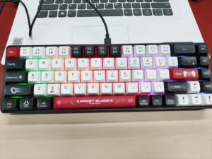 Jedel Mini 68 Teclas Gaming Teclado Mecânico 19 Modos de Iluminação Hot Swappable Todas As Teclas Anti-fantasma Teclado Mecânico Com Fio