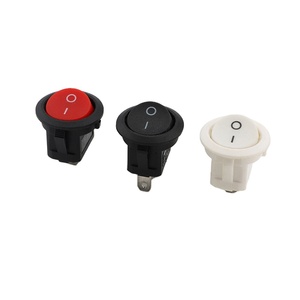 KCD1 T125 üst yuvarlak alt kare 23mm 2 Pin 2 pozisyon açma-kapama Rocker anahtarı 6A 250V - Product Image 2