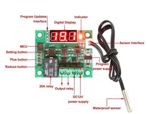 Termostato Digital de refrigeración de calor, placa de interruptor de Control de temperatura + Sensor NTC