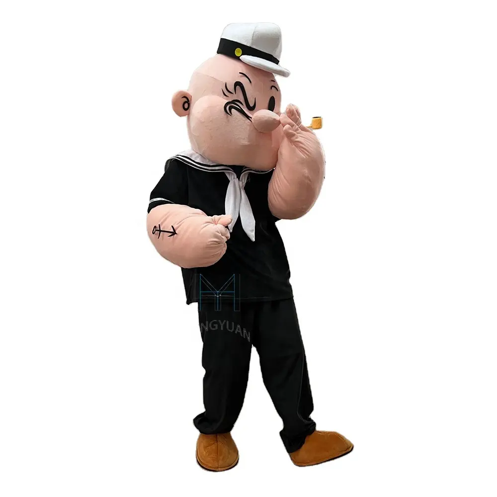 Hengyuan Real Pictures Blue Sky Character Cartoon Movie Popeye Mascot Costume Adult Sui for Sale