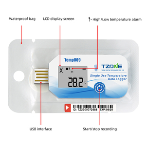 TempU09 Digital Waterproof IP67 Single Use Cold Chain <strong>Temperature</strong> <strong>Data</strong> <strong>Logger</strong> <strong>Data</strong> Capacity 32000 <strong>Temperature</strong> Recorder - Product Image 2