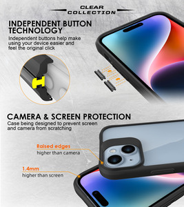 เคสโทรศัพท์ฝาหลังแบบใสกันกระแทกสุดหรูสำหรับ iPhone 15 14 PLUS 13 12 11 16 PRO MAX กรอบโทรศัพท์กันกระแทก TPU แบบนิ่ม - Product Image 3