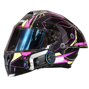 FODSPORTS FX30C PRO, auriculares Bluetooth para motocicleta con sistemas de comunicación musical, casco para bicicleta, intercomunicador Bluetooth - Product Image 1
