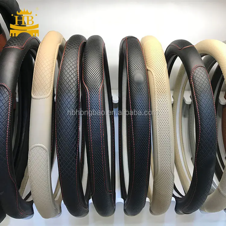 New car accessories fiber leather steering wheel cover