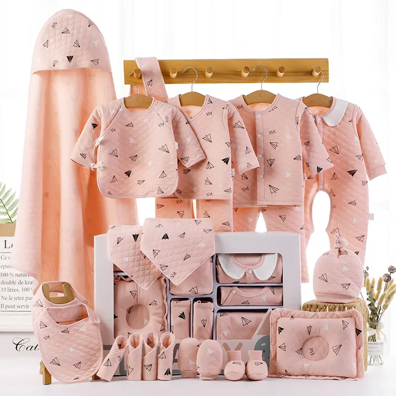 22 के टुकड़े/सेट बच्चे को उपहार बॉक्स नवजात कपड़े बच्चे सूट 0-12 महीने शरद ऋतु सर्दियों नवजात शिशु उत्पादों
