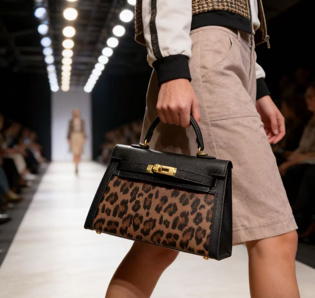 Borsa nera e marrone